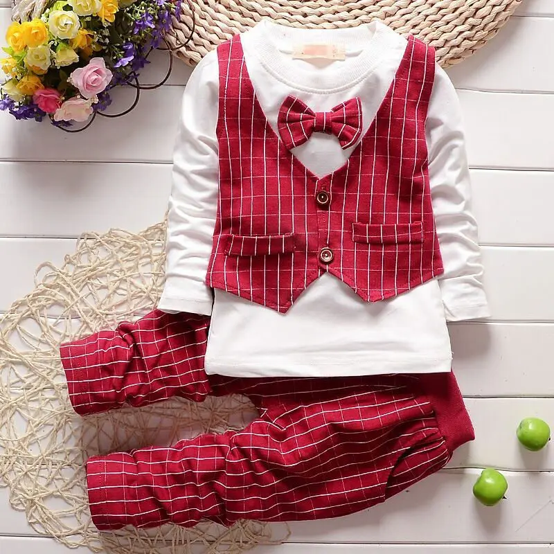 BibiCola/весенне-осенний комплект одежды для маленьких мальчиков, спортивный костюм комплекты одежды для маленьких мальчиков Топ+ комбинезон детская одежда Детский костюм - Цвет: picture color
