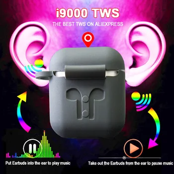 

i9000 TWS Bluetooth 5.0 Earphones Smart Sensor Wireless Earphone Support GPS Locations for IOS Change Bluetooth Name Earbuds