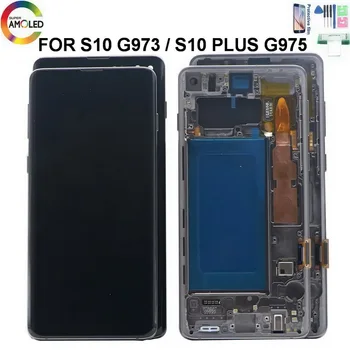 

Original S10 LCD Display For Samsung Galaxy S10 G9730 S10+ S10 Plus G9750 Display Touch Screen Digitizer Assembly + dead pixels