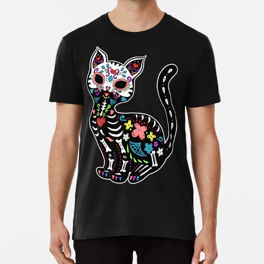 

Dia de los Gatos T shirt dia de los muertos day of the dead skull skulls sugar skulls cat kitten cute gato