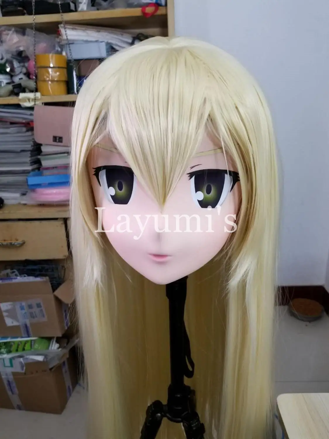 

(JW-Mask07) Handmade Full Head Silicone Mask Masquerade Comics Crossdresser Doll Japan Cartoon Anime Girl Cosplay Kigurumi Masks