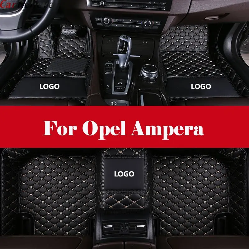 

3D All-Weather Car Foot Mat Waterproof Leather Floor Mats Liner + Embroidery LOGO For Opel Ampera