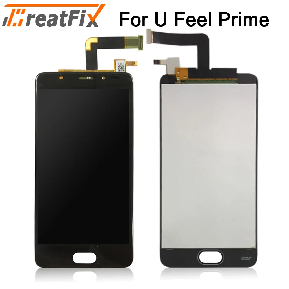 Протестированный сенсорный экран дигитайзер ЖК-дисплей для Wiko u feel Ufeel Lite ЖК-дисплей с сенсорным экраном в сборе ЖК-дисплей ufeel go u feel fab - Цвет: U Feel Prime Black