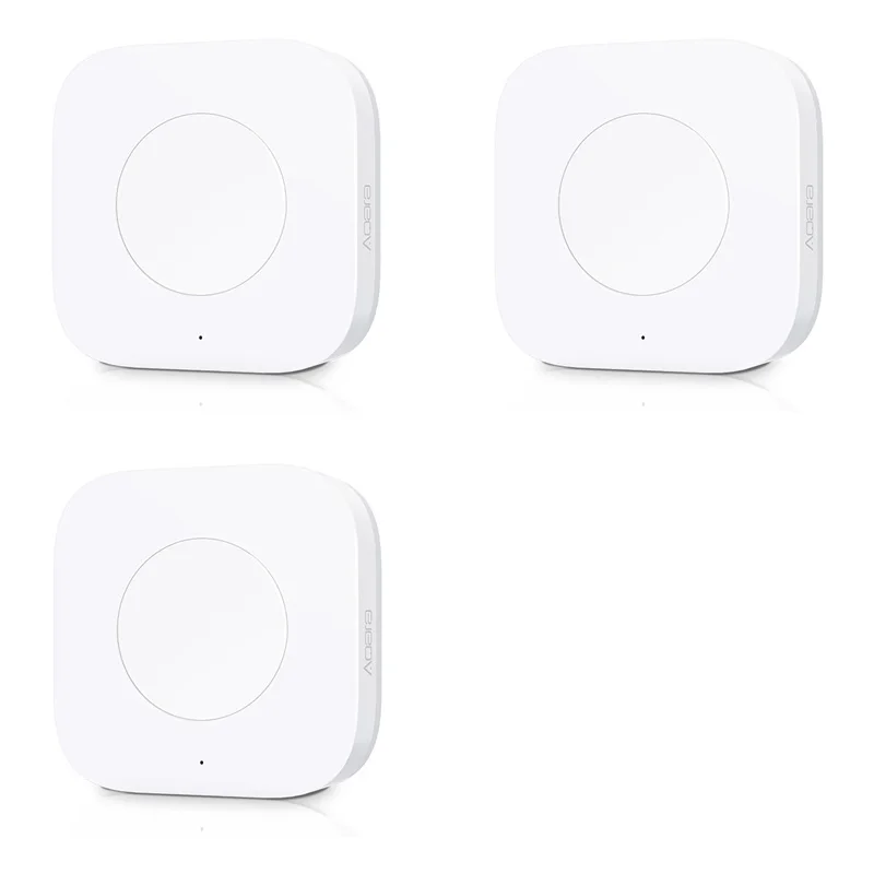 Aqara No Gyro 3pcs Умный беспроводной переключатель Xiaomi Mijia Aqara, умный пульт дистанционного управления с одним ключом, интеллектуальное приложение Aqara, управление приложением для домашней безопасности - Цвет: Aqara No Gyro 3pcs