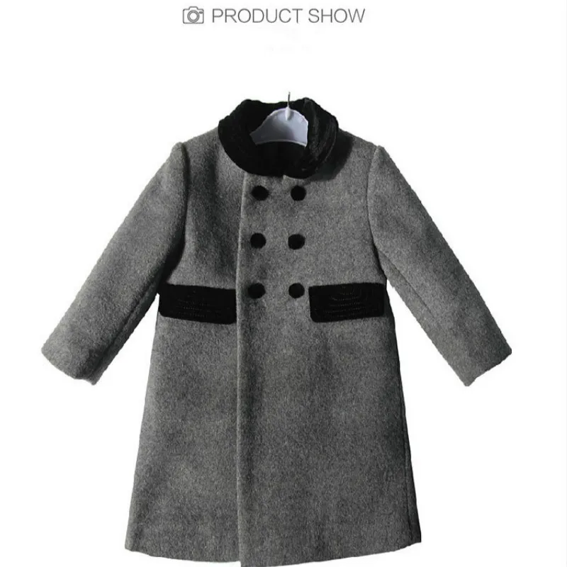 Spanish Children's Clothing Autumn and Winter New Children's Coat Double-sided Wool Jacket Toddler Boy Jacket
