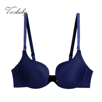 

Varsbaby Sexy women deep V gather bra U-shaped Seamless solid bra