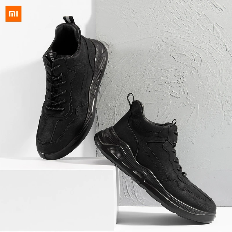 

Xiaomi Mijia Youpin plus velvet warm casual men's shoes light elastic PU thick bottom comfortable wear-resistant fashion men