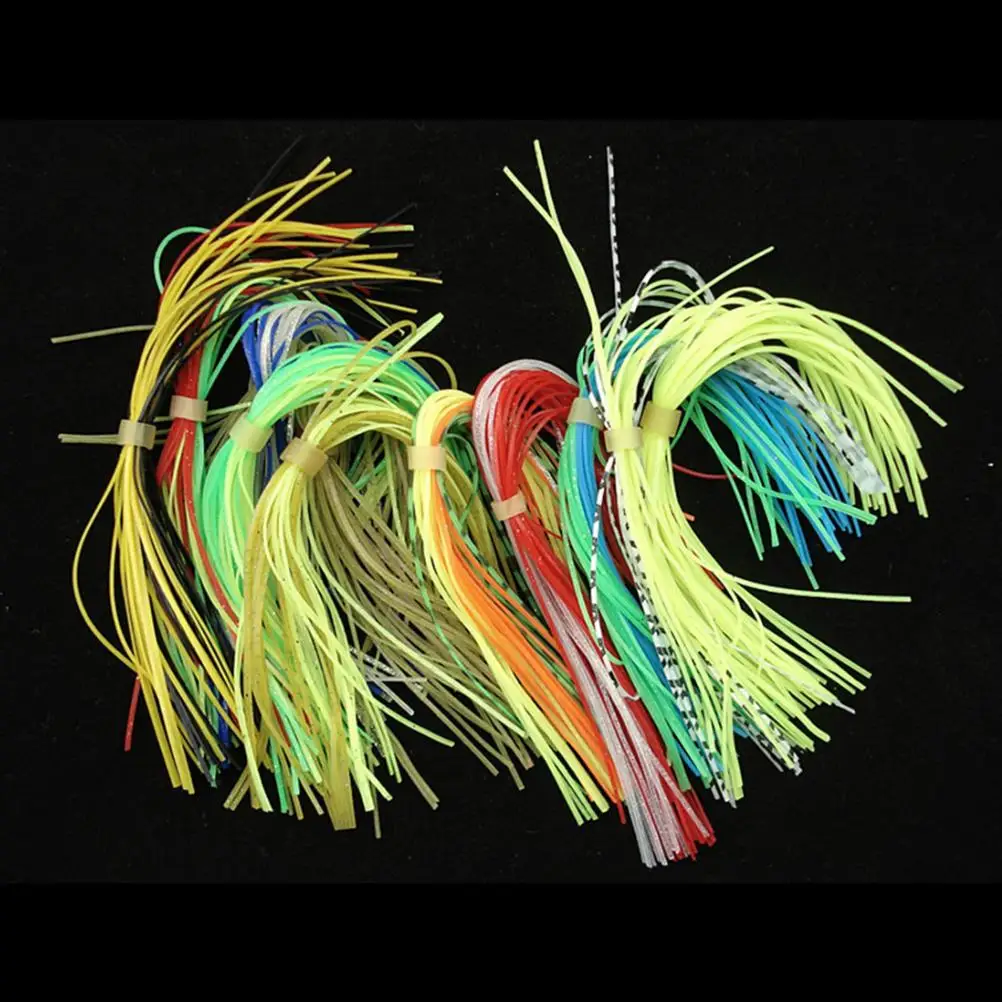 12 Bundles Colorful Fly Tying Rubber Threads Straps for Lures Beard Making JP 