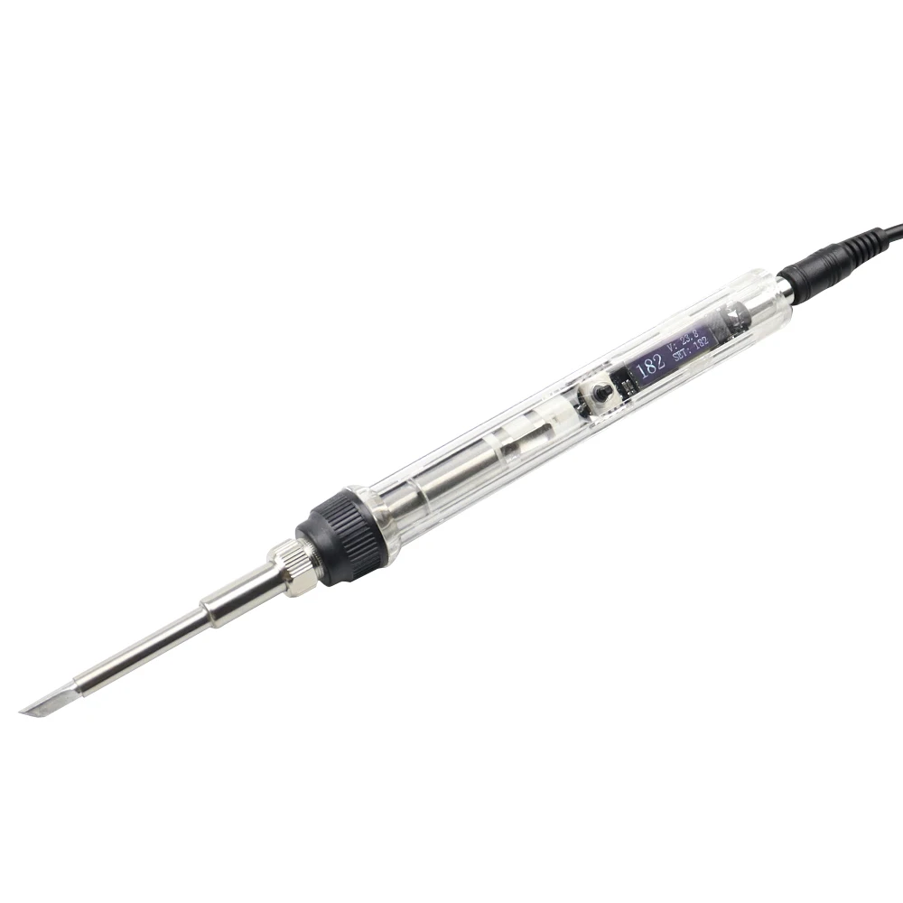 T12 전기 납땜 인두 키트 DC 12-24V 72W 가변 온도 미니 디지털 OLED 용접 솔더 스테이션 도구 SH72 아님