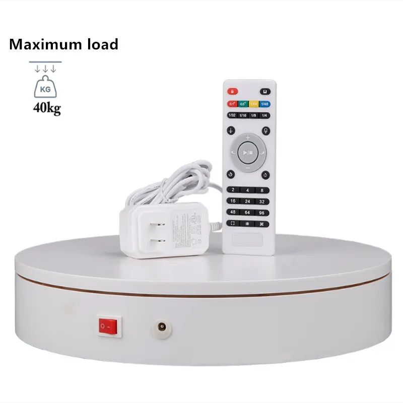 Graus de Rotação Display ao Vivo Suporte com Controle Elétrica Giratória Turntable 3d Digitalização Fotografia Commodity Remoto 32cm 360 - Image 3