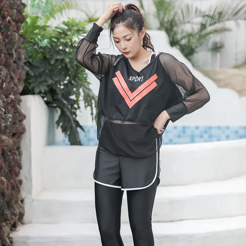 

2020 New Style Large Size Bathing Suit Women's Split Type Three-piece Set Bikini Sports Casual Hot Springs Swimwear