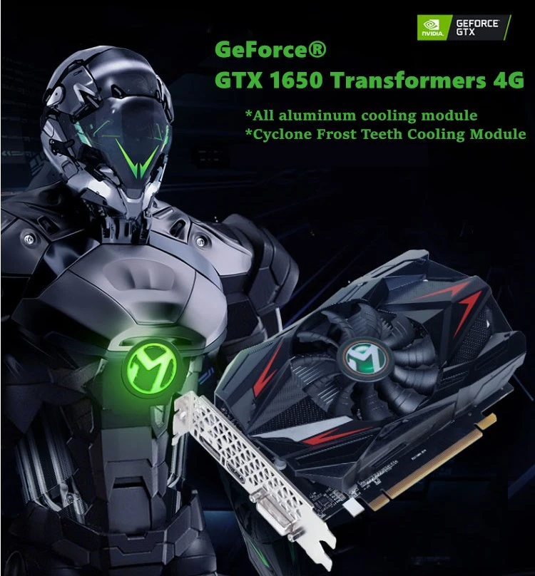 good pc graphics card MAXSUN Graphics Card Full New GTX 1650 Transformers 4G 128bit  Nvidia GDDR5 GPU Video Gaming Video Cards For PC Computer DP DVI video card in computer