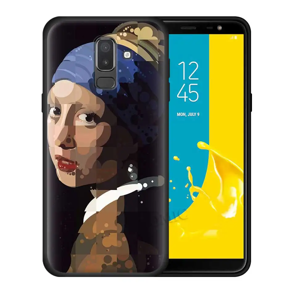 Чехол для samsung Galaxy J8 J6 J4 A6 A7 A8 A9 Plus M10 M20 M30 S M40 силиконовый черный