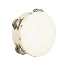 6 дюймов Деревянный Бубен колокольчик ручной барабан овчина барабанная головка двухрядные джинглы ударный инструмент для детей музыкальная игрушка