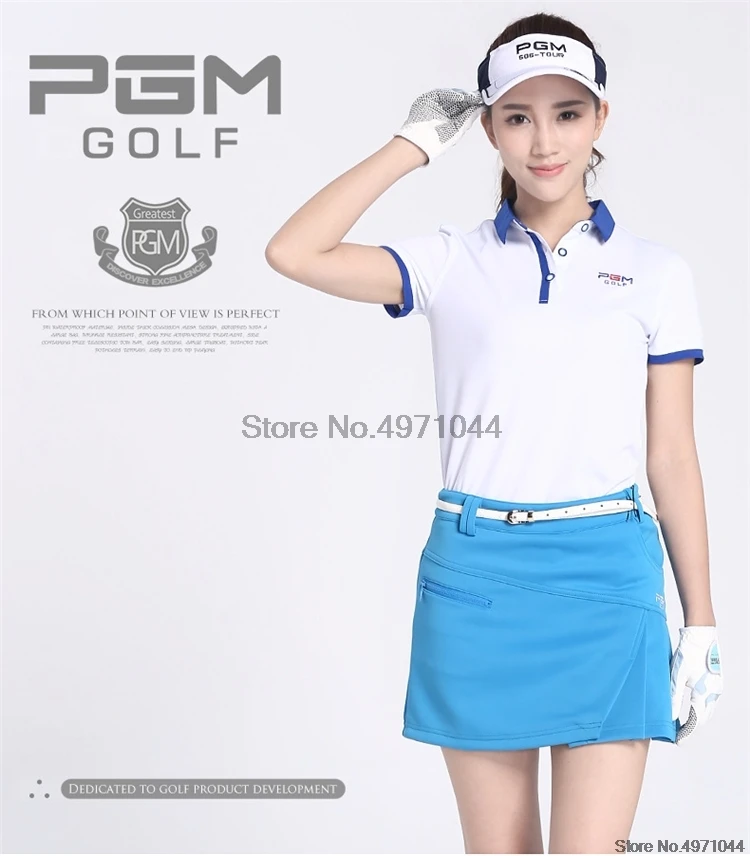 Pgm юбка для гольфа с высокой талией, женская короткая юбка для бадминтона, настольного тенниса, Женская плиссированная тонкая одежда для гольфа, короткая юбка, светильник, AA60474