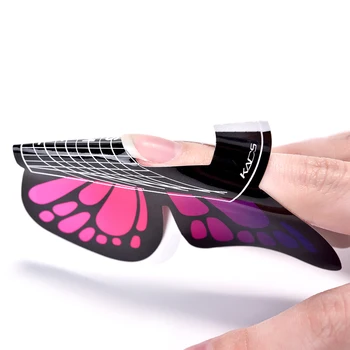 

Rolabling 100PCS Butterfly Extension Paper Form UV Gel Acrylic Tips Nail Sculpting gel Extension Forms Sticker Nail Tools