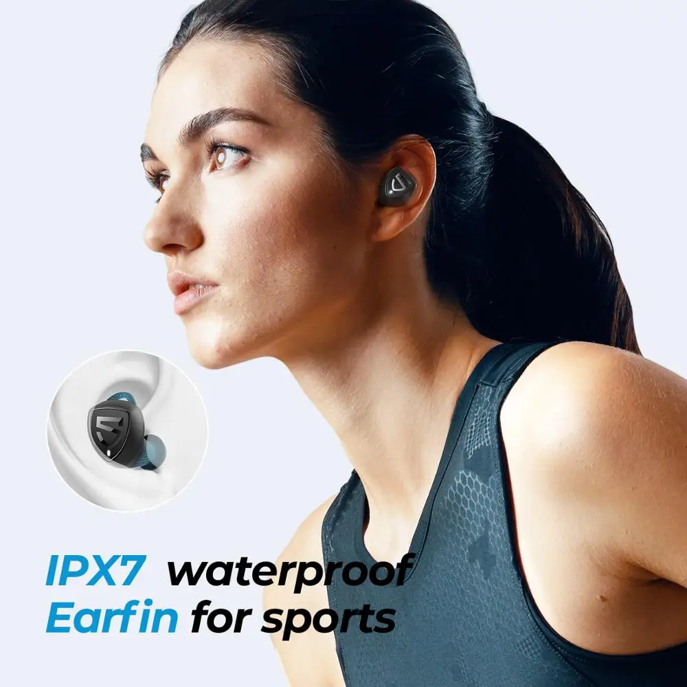 SoundPEATS Trueshift 2 True Wireless Earphone in-Ear Touch Control Bluetooth Earbuds IPX7 Waterproof Stereo Sport Earphones