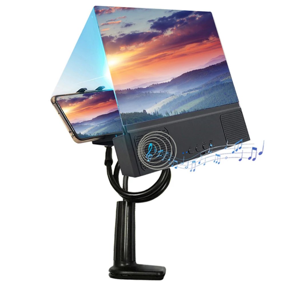 

High Definition Projection Phone Holder Screen Magnify Bracket with Bluetooth Speaker 3D HD Phone Screen Magnifier M8617