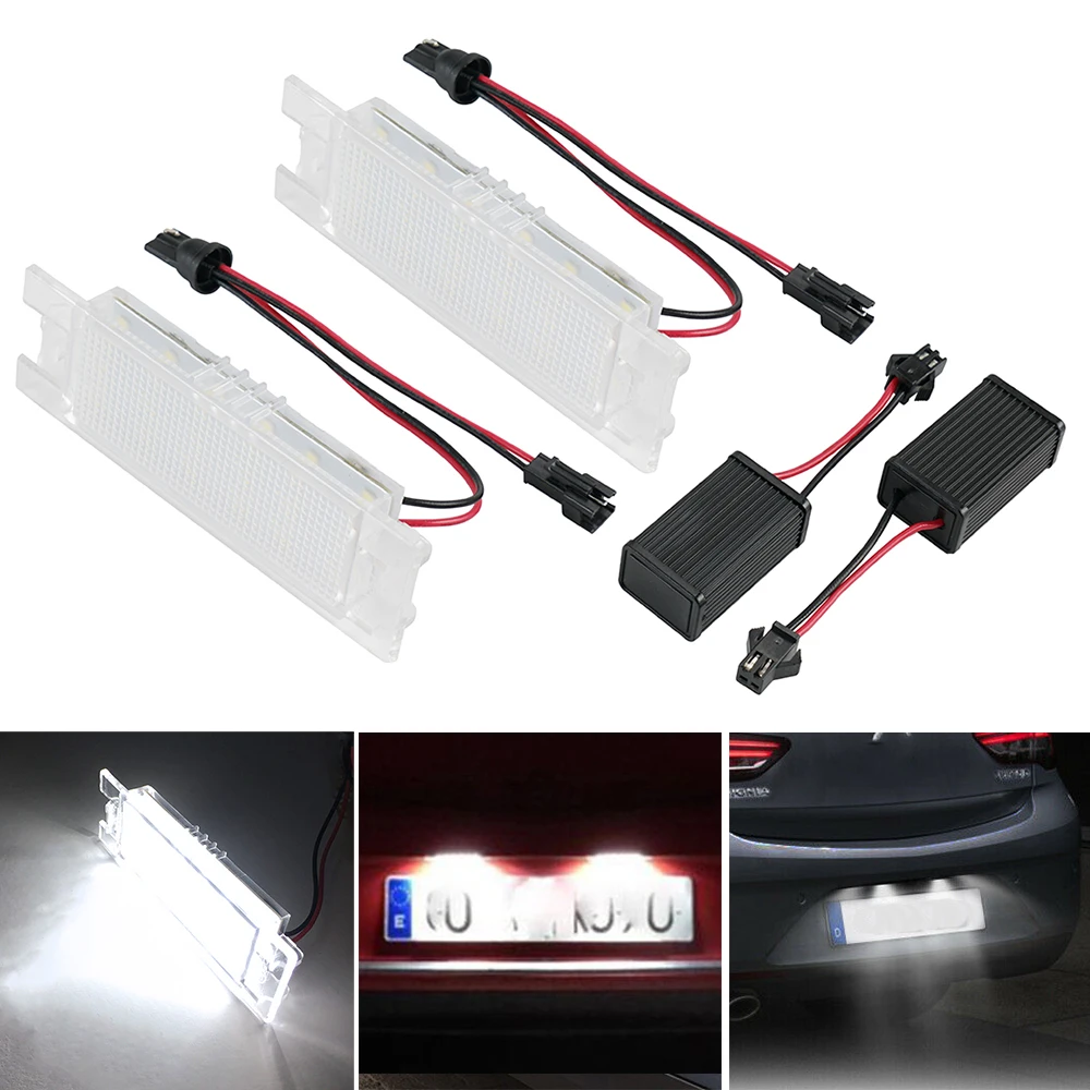 Car LED License Plate Light Lamp 6500K 12V For Opel Zafira B/Astra H