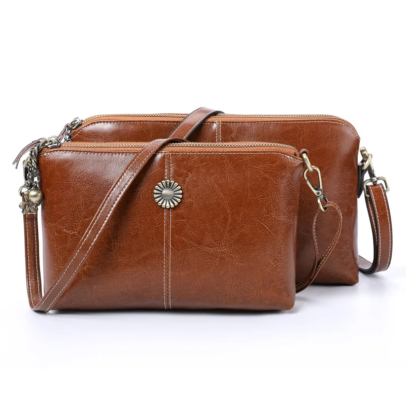 

Network Hot Selling WOMEN'S Leather Bags Shoulder Fashion WOMEN'S Handbag Korean-style Versatile Cowhide Shoulder Bag Women's