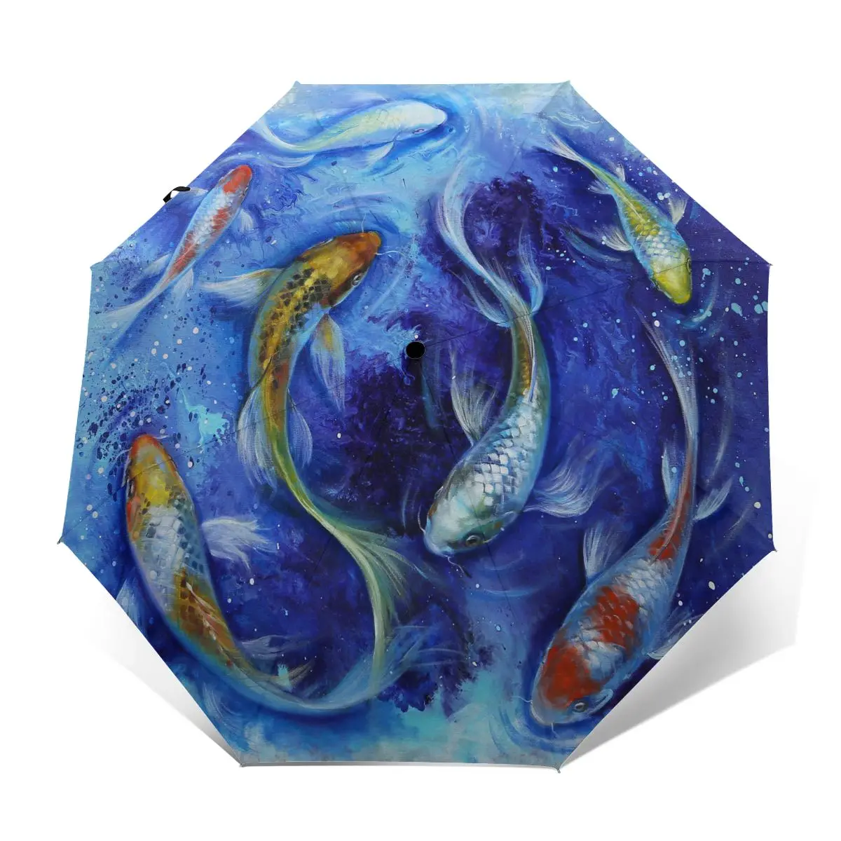 

Wind Resistant Folding Automatic Umbrella Auto Japanese Koi Fish Drawing Of Divine Windproof Umbrellas Rain For Men Parasol