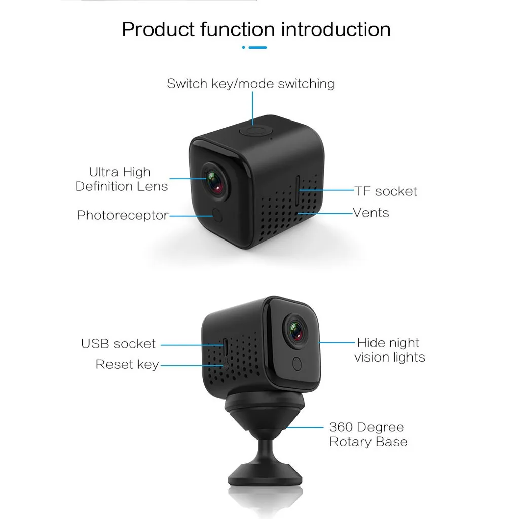 Лучшие продажи продуктов W16 мини 1080P HD беспроводная WiFi видеокамера Магнитный пульт дистанционного мониторинга веб-камера Поддержка дропшиппинг