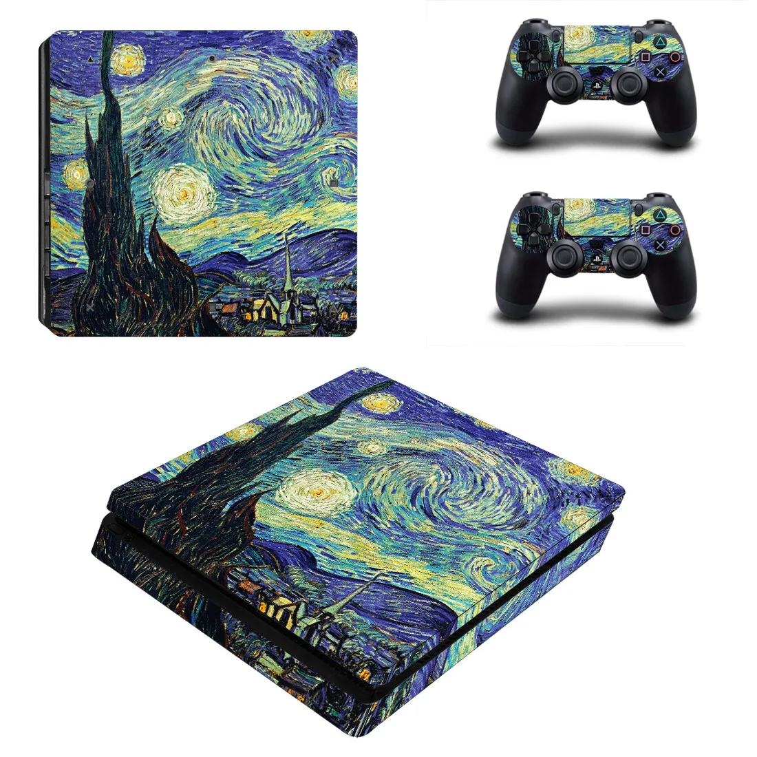 Starry Sky Night Ps4 Slim Skin Sticker Per Sony Playstation 4 Console E Controller Ps4 Slim Skin Sticker Decalcomania In Vinile