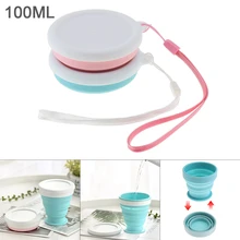 100 мл/350 мл 2 цвета портативная круговая Масштабируемая силиконовая складная чашка с тросом для-50 по Цельсию~ 200 по Цельсию