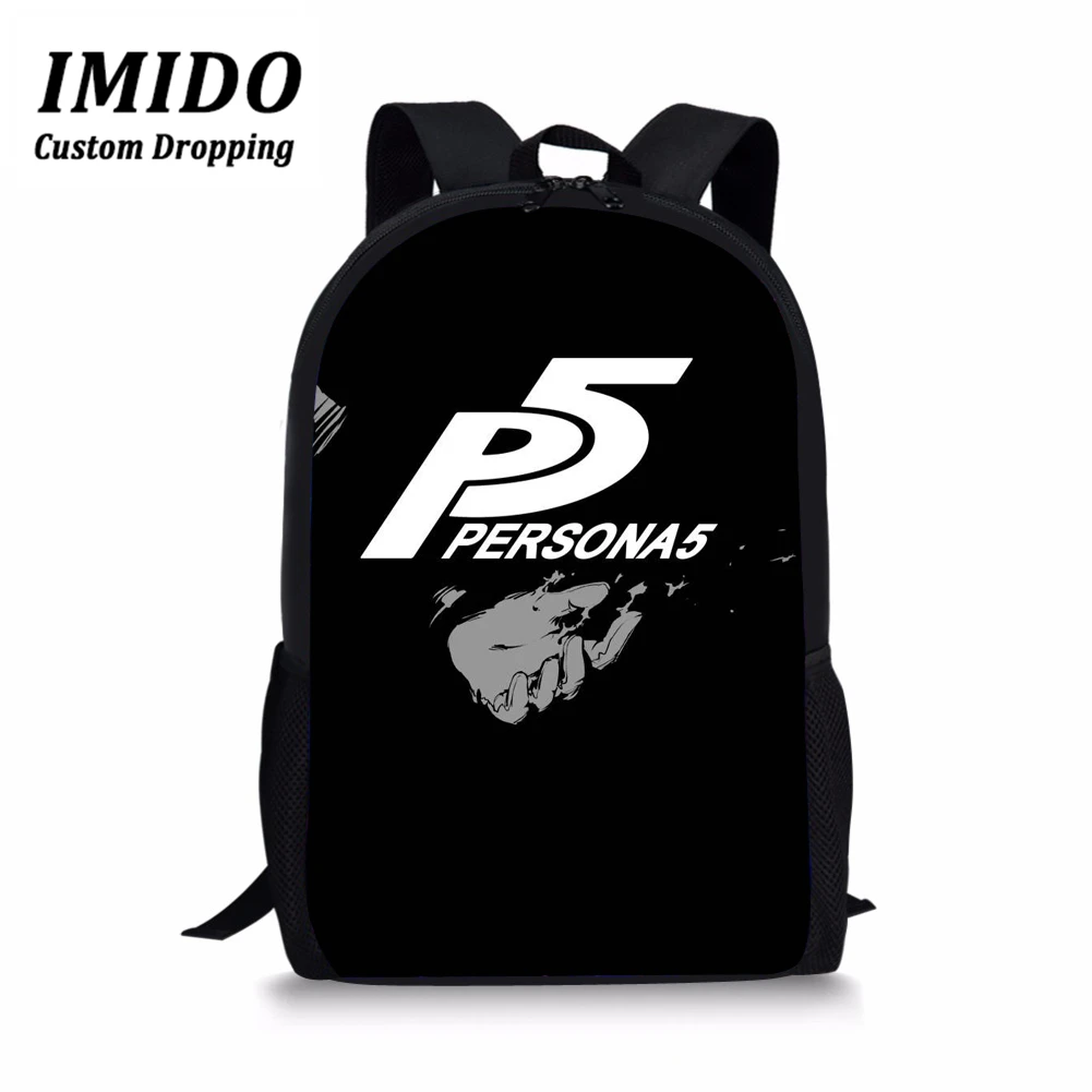 IMIDO Game Persona 5 рюкзак для мальчиков Детский Школьный рюкзак с принтом Джокер для начальной школы детские сумки-портфели для путешествий Mochilas - Цвет: WLL6762