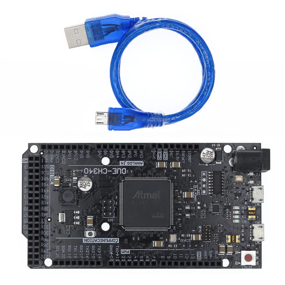  Due R3 Board/ DUE R3-CH340 ATMEGA16U2/CH340G ATSAM3X8E ARM Main Control Board with 50cm USB Cable f