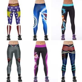 

New Galaxy Printed Cartoon Leggings digital Funny Jeggings high elastic pants