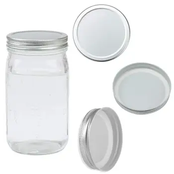 

20/24Pcs 7/8.7cm Replacement Ring Tops Rustproof Tinplate Cap for Mason Jar Exquisite workmanship without sharp edges, Jar Lid