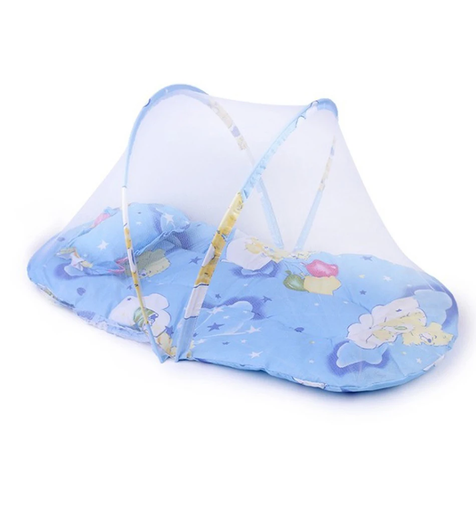 Newborn Bedding Crib Net Summer Protection Crib Pattern Mosquito Net Detachable Anti-Mosquito Cradle Infant Foldable Bedding Net