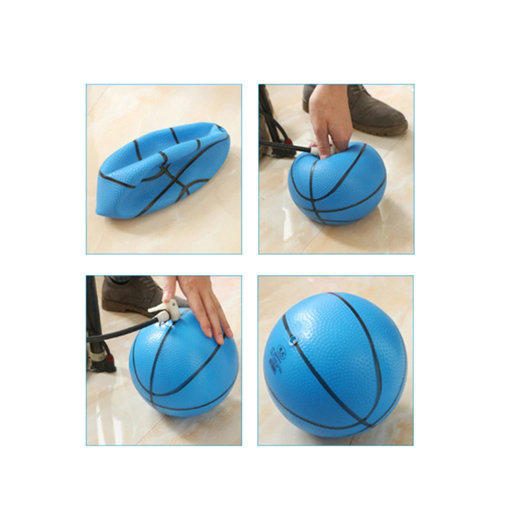Mini Inflatable Basketball  Sport Ball Toy Kids Gift-Rose Red 