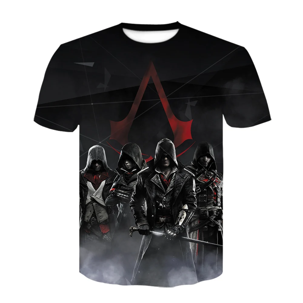 2020 летняя футболка с 3D принтом игры Assassin Creed Футболка мужская хип хоп аниме топы