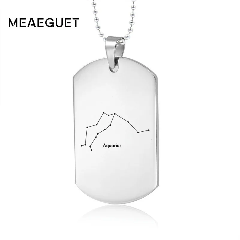 Персонализированные Созвездие Dogtag ожерелье из нержавеющей стали подвеска