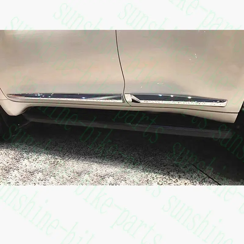 Подходит для Toyota Prado 2010- серебристый ABS Дверь сторона антиколлизия полосы крышка отделка 4 шт