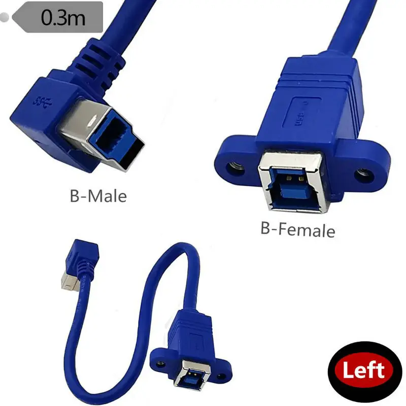 Удлинитель для принтера с правым/левым углом USB 3 0 тип B папа мама|Компьютерные