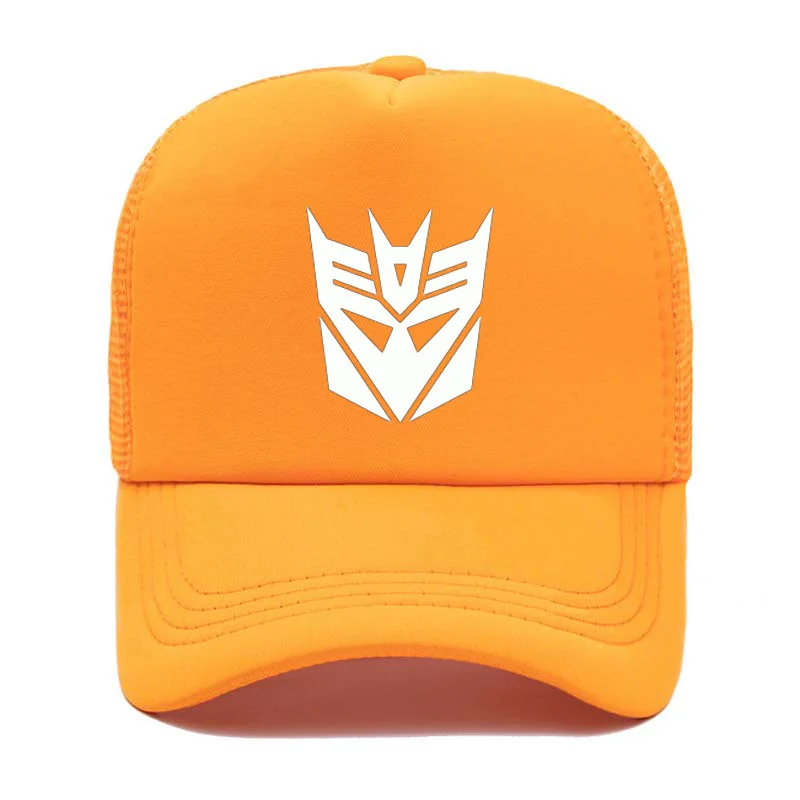 ALL Orange SQTEIO летняя бейсболка Мужская Детская кепка мультфильм трансформации шапки полиэстер кость грузовик головной убор для водителя Мужская шляпа - Цвет: ALL Orange