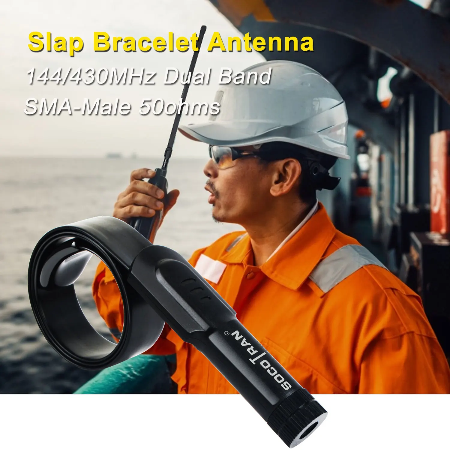 Socotran Sat-771D Cs Antenna Tattica Vhf Uhf 144/430Mhz Bnc-Maschio Sma-Maschio Sma-Femmina Connettore Misura Di Nastro Antenna