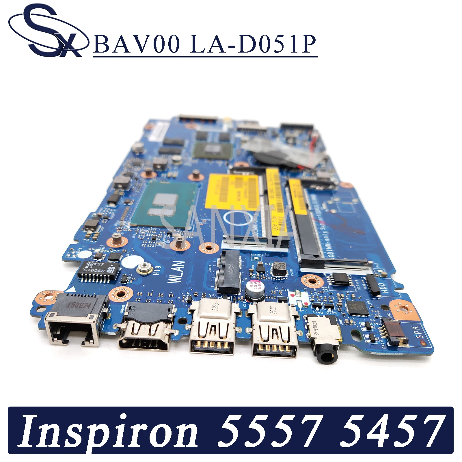 US $172.05 KEFU BAV00 LAD051P Laptop motherboard for Dell Inspiron 155557 145457 original mainboard I56200U GT930M4GB