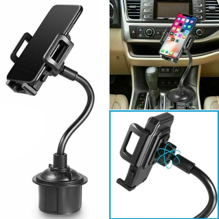 Universal Adjustable Car Mount Gooseneck Cup Holder Cradle Stand for Cell Phone M8617
