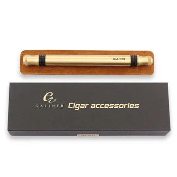 

GALINER Pure Copper Luxury Cigar Punch Cutter 2 Size Cigar Drill Hole Function Travel Pocket Cigar Needle Draw Enhancer Tools