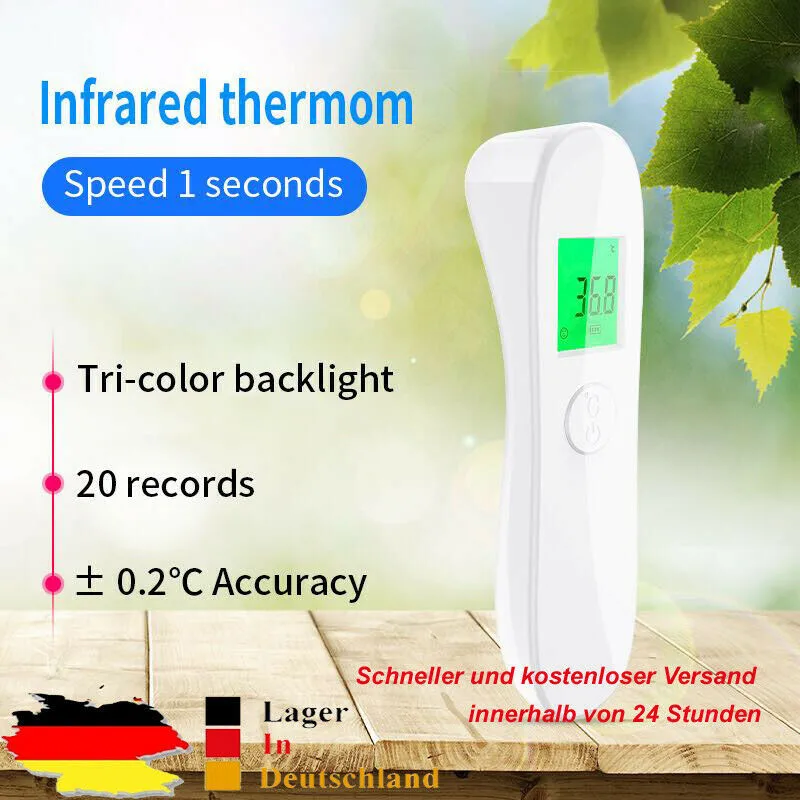 

Digital Infrared Thermometer Gun Non-Contact Adult Baby Body Temperature Dective Forehead Measuring Fever Smart Thermometer