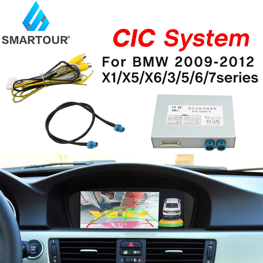 Smartour автомобиля Камера Интерфейс для bmw CIC 2009 2012 X1/X5/X6/3/5/6/7 серии мини парковка