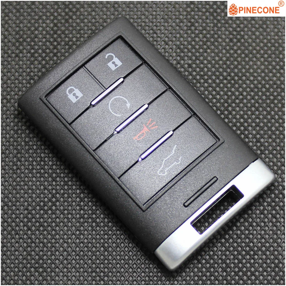 Pinecone для ключа чехол для Cadillac SRX 2010- FCC ID: NBG009768T ATS ELR XTS Автомобильный ключ 5 кнопок дистанционного лезвия 2 брелока чехол