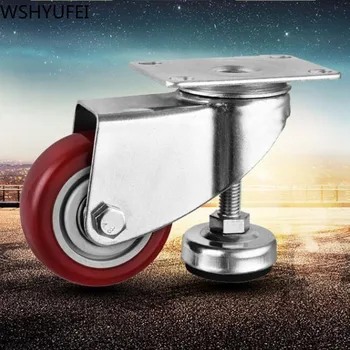 

2pcs/lot red Silent universal wheel Sofa Baby Bed Trolley Wheels Furniture PU Castors Safe Rollers Furniture Hardware