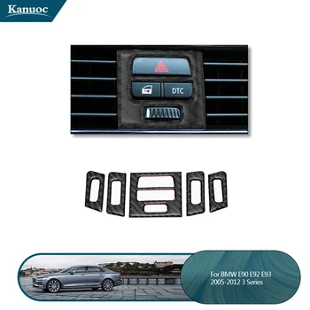 

Car styling Carbon Fiber 3D Sticker of Car Interior Central Air Conditioner Outlet Cover For BMW 3 Series E90 E92 E93 2005-2012