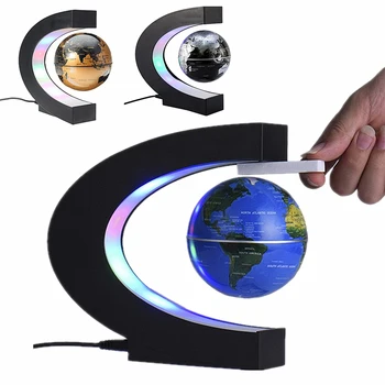 Led Magnetische Levitatie Globe 360 Graden Roterende Desktop Decoratie Ornamenten Nachtlampje Kleurrijke Lichtgevende Sfeer Licht