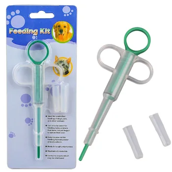 

Pet Dog Cat Feeding Medicine Tool Tablet Piller Water Feeding Kit Syringe Giving Aid Pump pet Feeding Device DR #